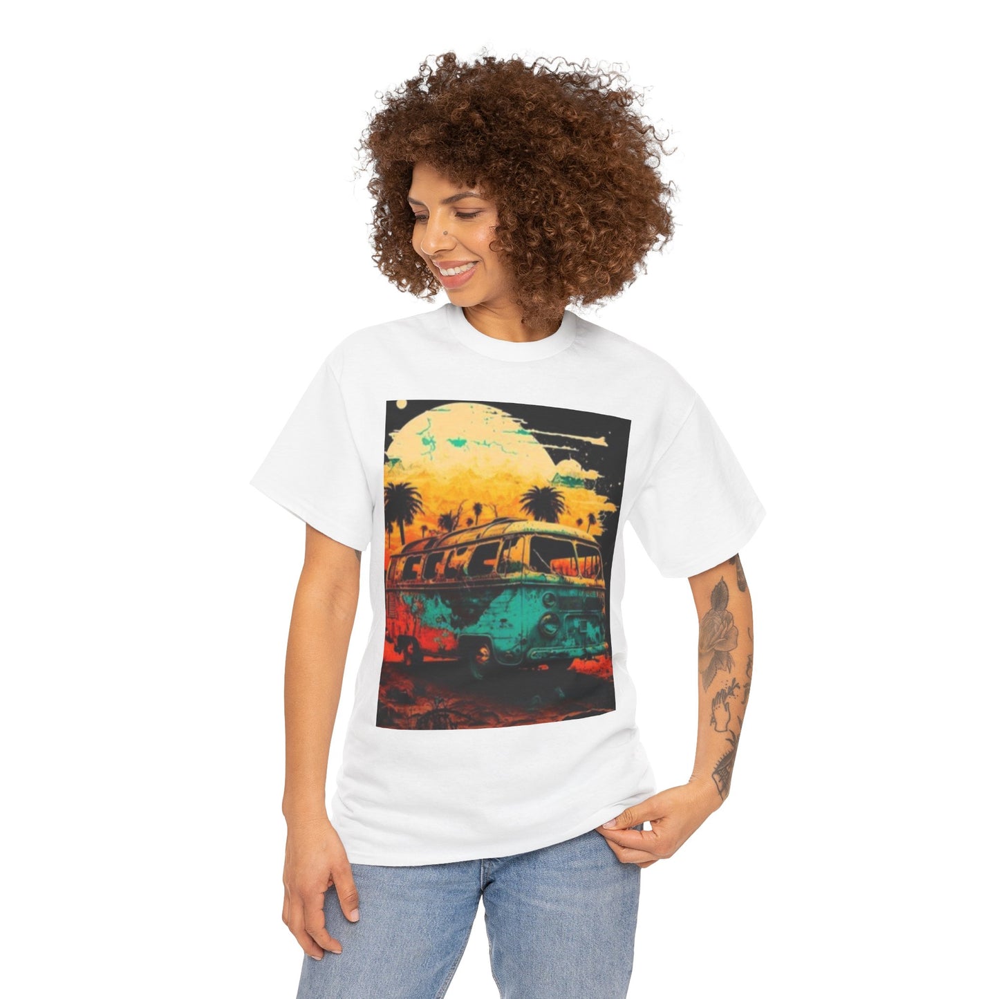Vibrant Retro Van Unisex T.shirt